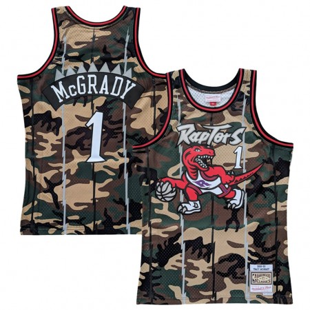Maillot Basket Homme Toronto Raptors Tracy McGrady 1 Woodland Camo Swingman